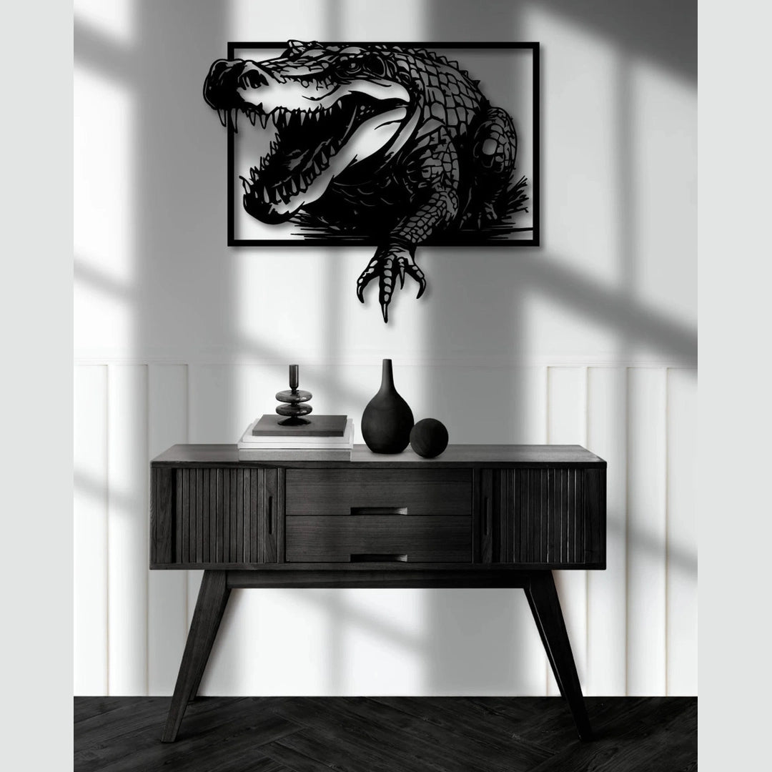 Crocodil – Tablou Contur Metalic