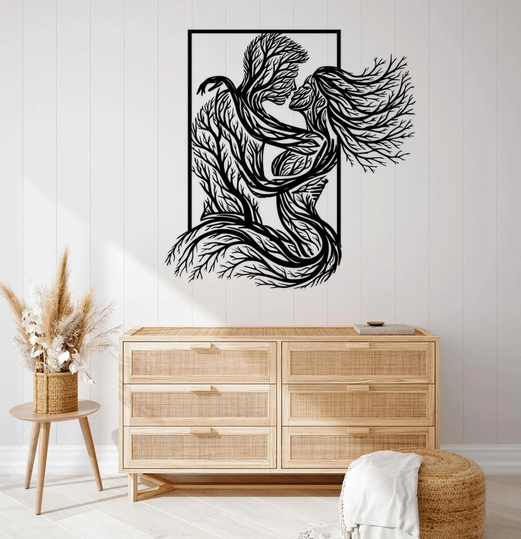 Siluete Cuplu – Tablou Contur Metalic - FOLDART