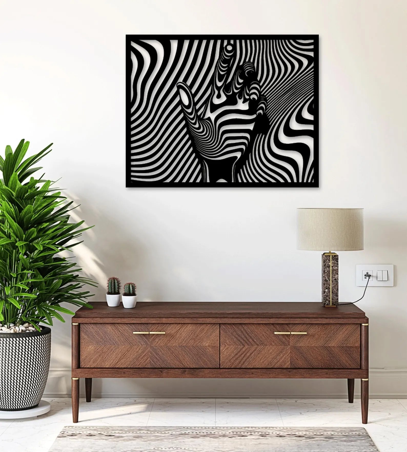 Mana Abstract – Tablou Contur Metalic - FOLDART