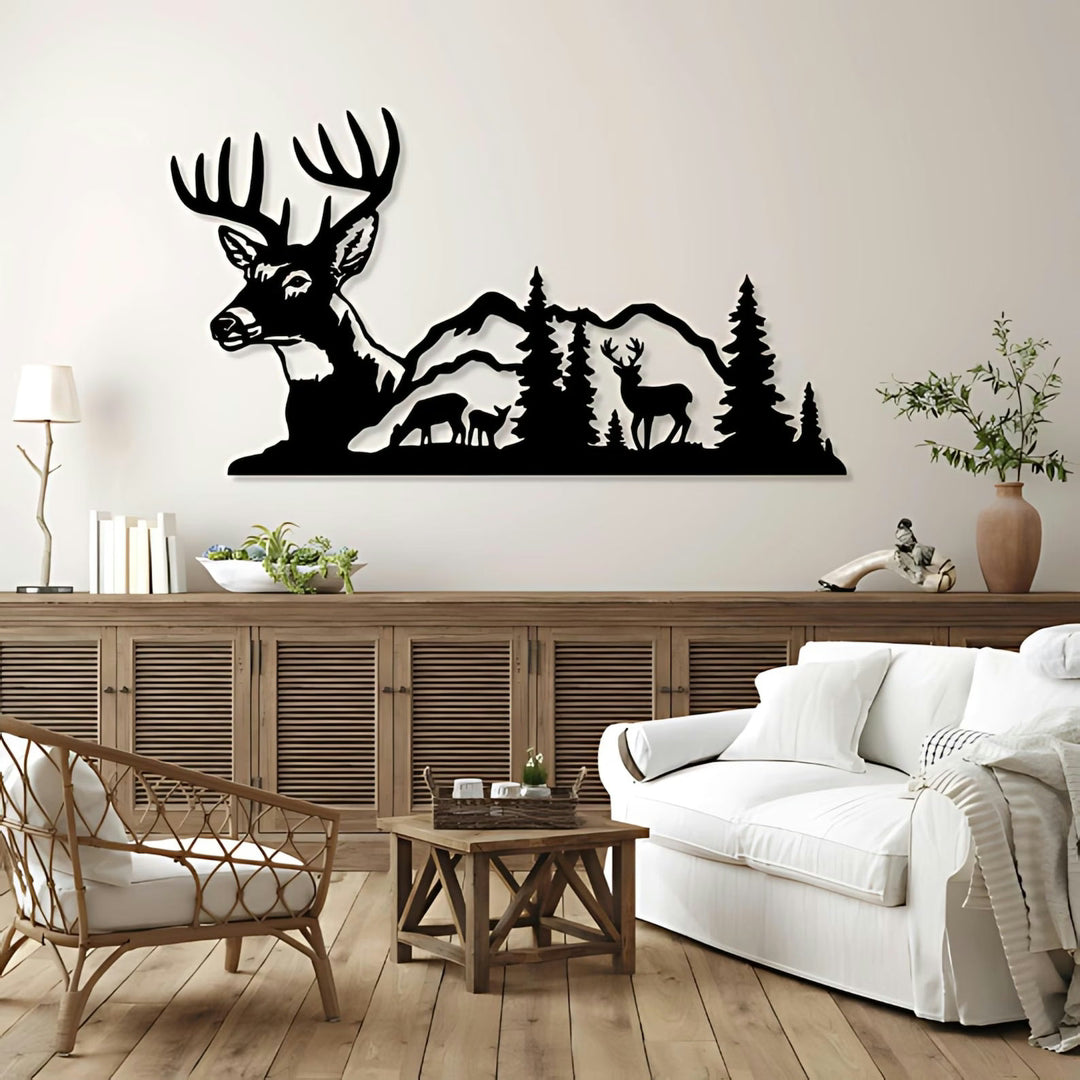 Cerbi in Natura – Tablou Contur Metalic - FOLDART