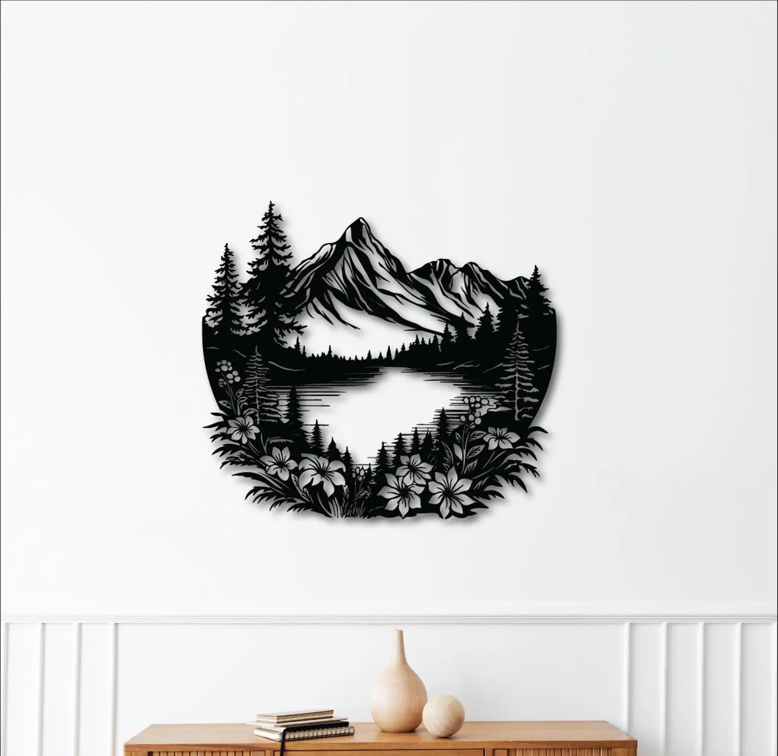 Peisaj Montan – Tablou Contur Metalic - FOLDART