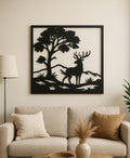 Peisaj Cerb – Tablou Contur Metalic