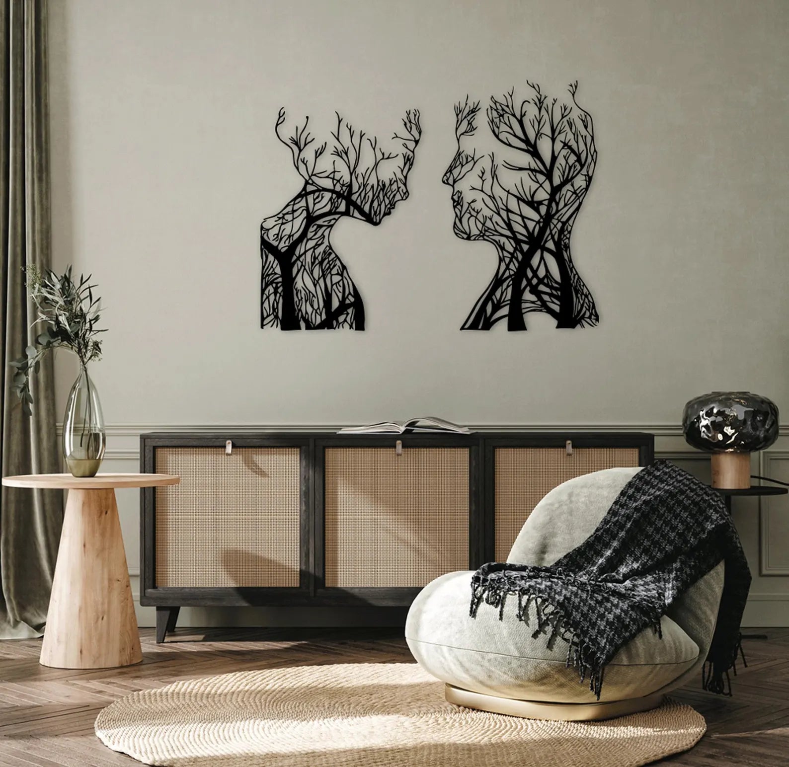 Siluete Natura – Tablou Contur Metalic - FOLDART