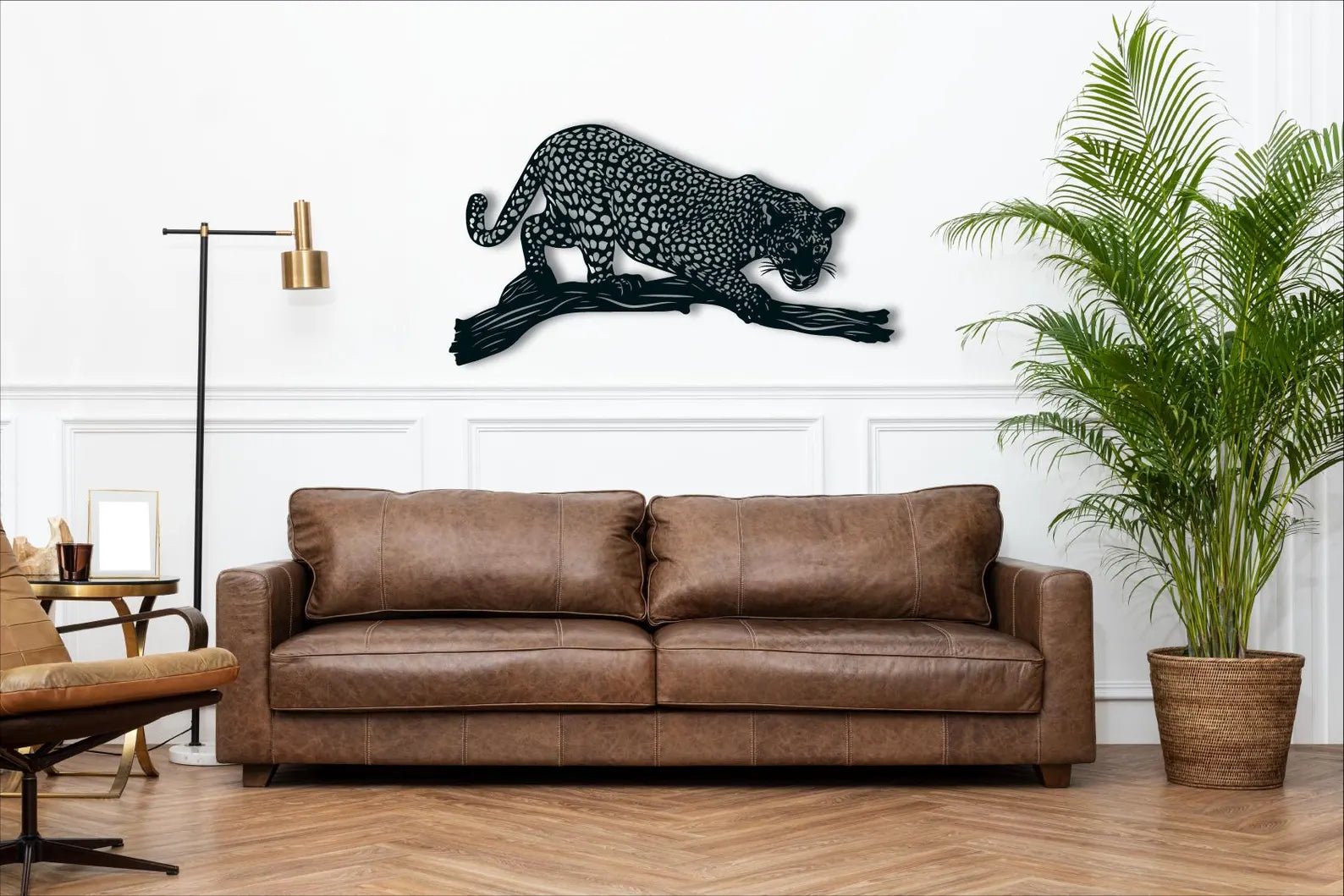 Leopard – Tablou Contur Metalic - FOLDART