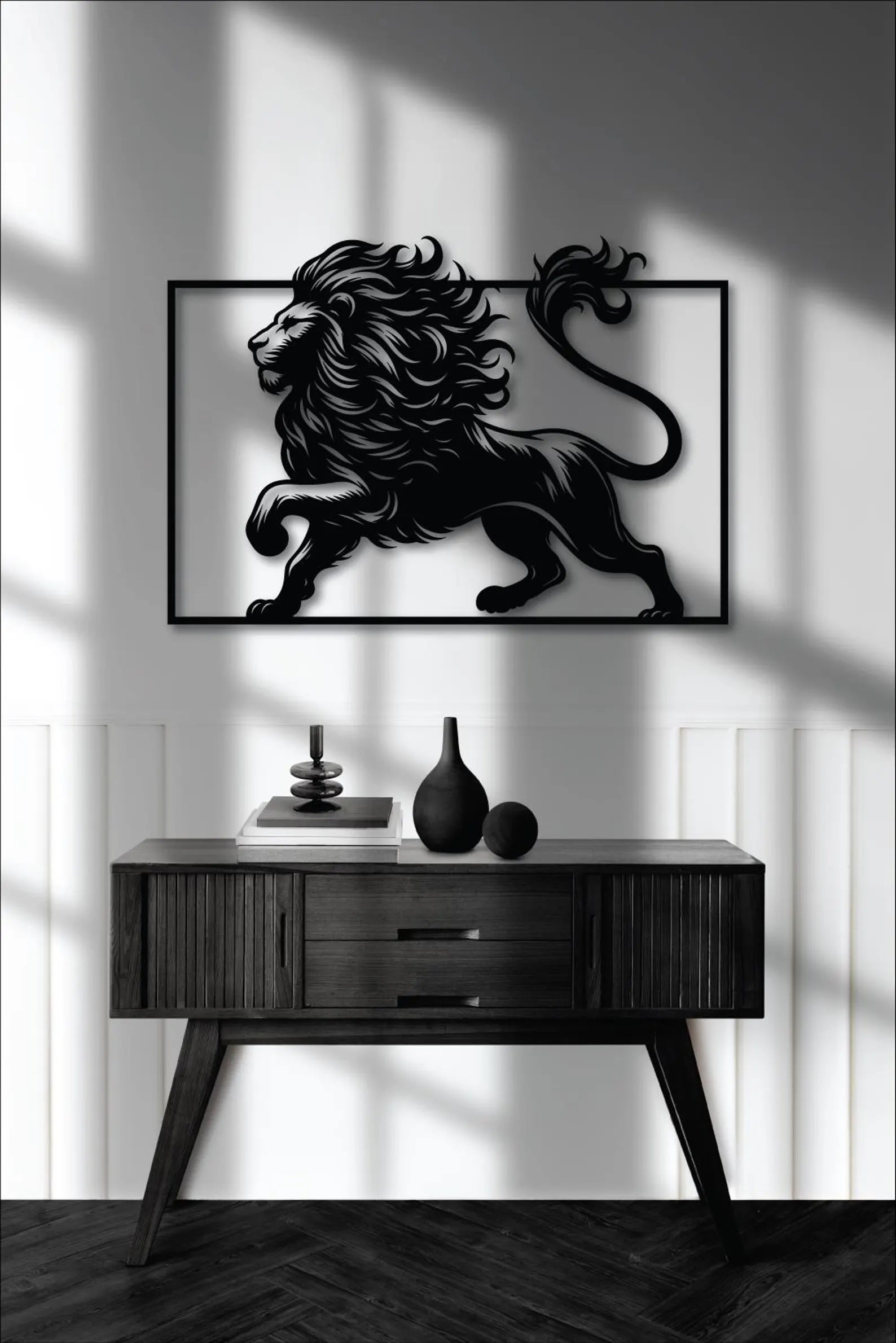 Leu Regal – Tablou Contur Metalic