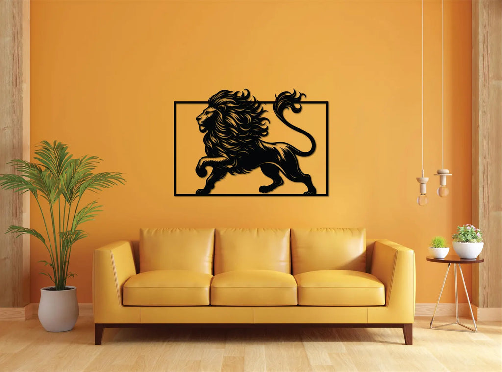 Leu Regal – Tablou Contur Metalic - FOLDART