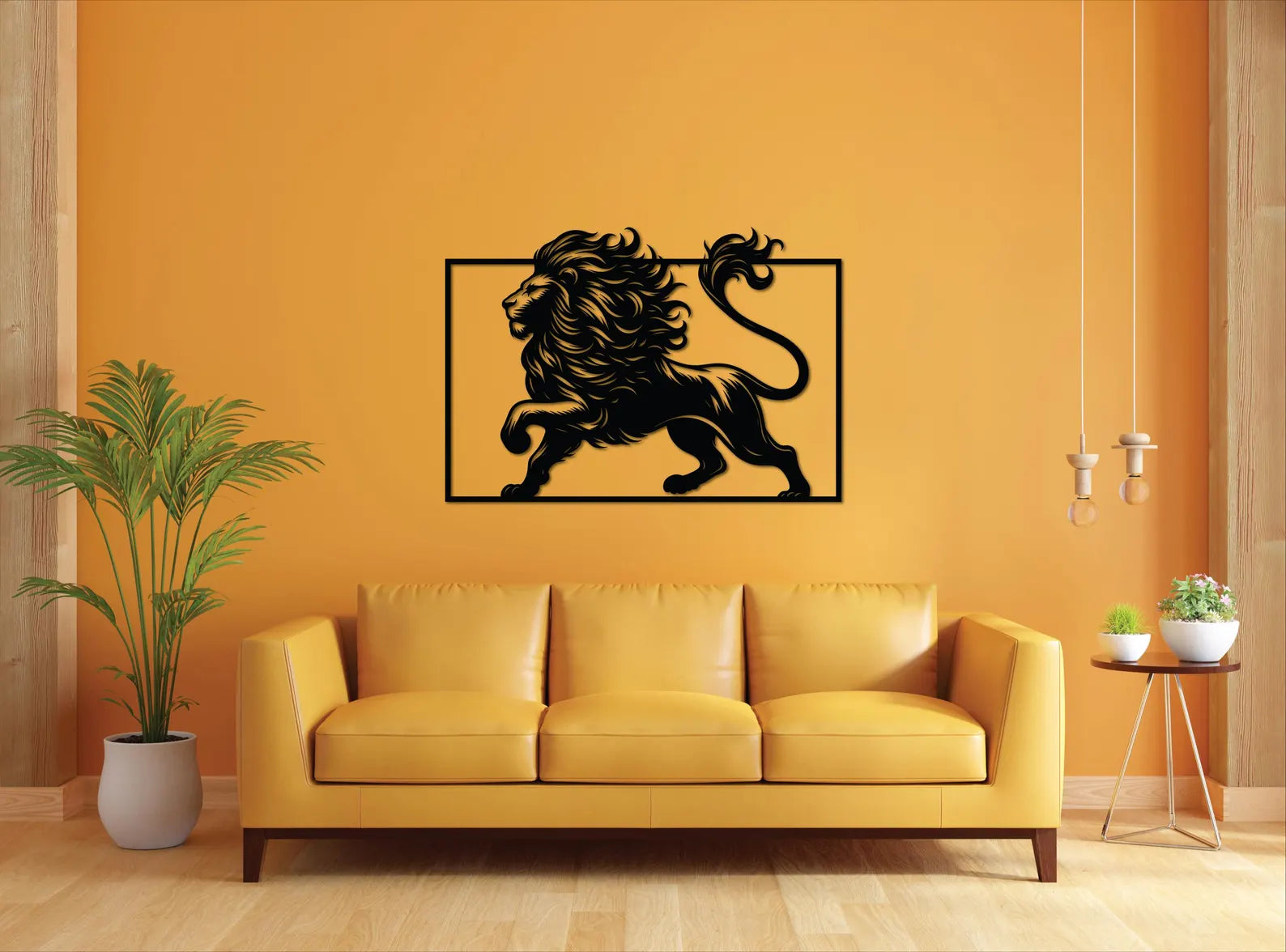 Leu Regal – Tablou Contur Metalic