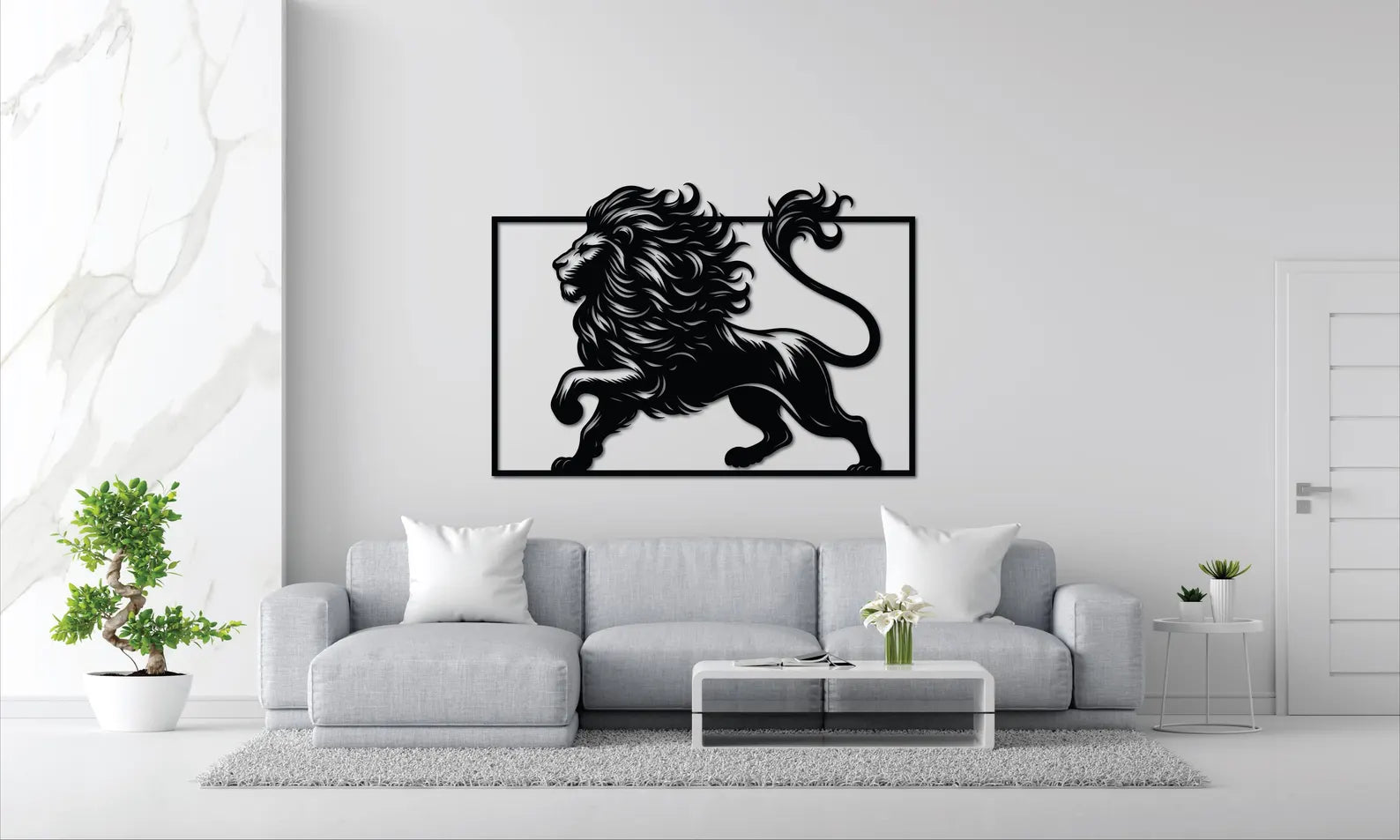 Leu Regal – Tablou Contur Metalic