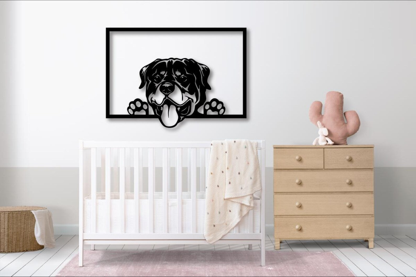 Catel Portret – Tablou Contur Metalic