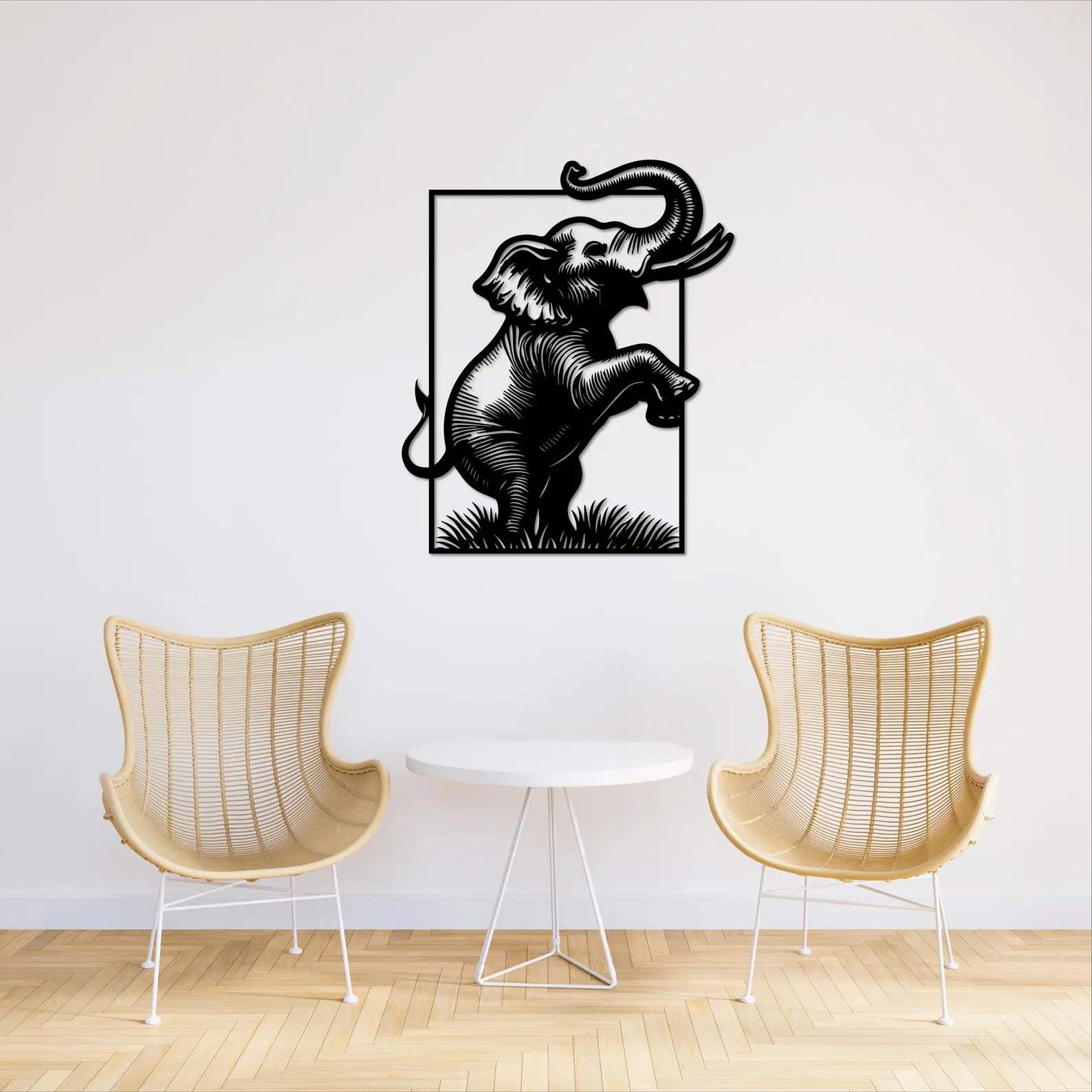 Elefant – Tablou Contur Metalic