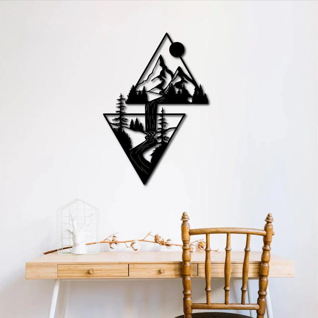 Peisaj Geometric – Tablou Contur Metalic - FOLDART