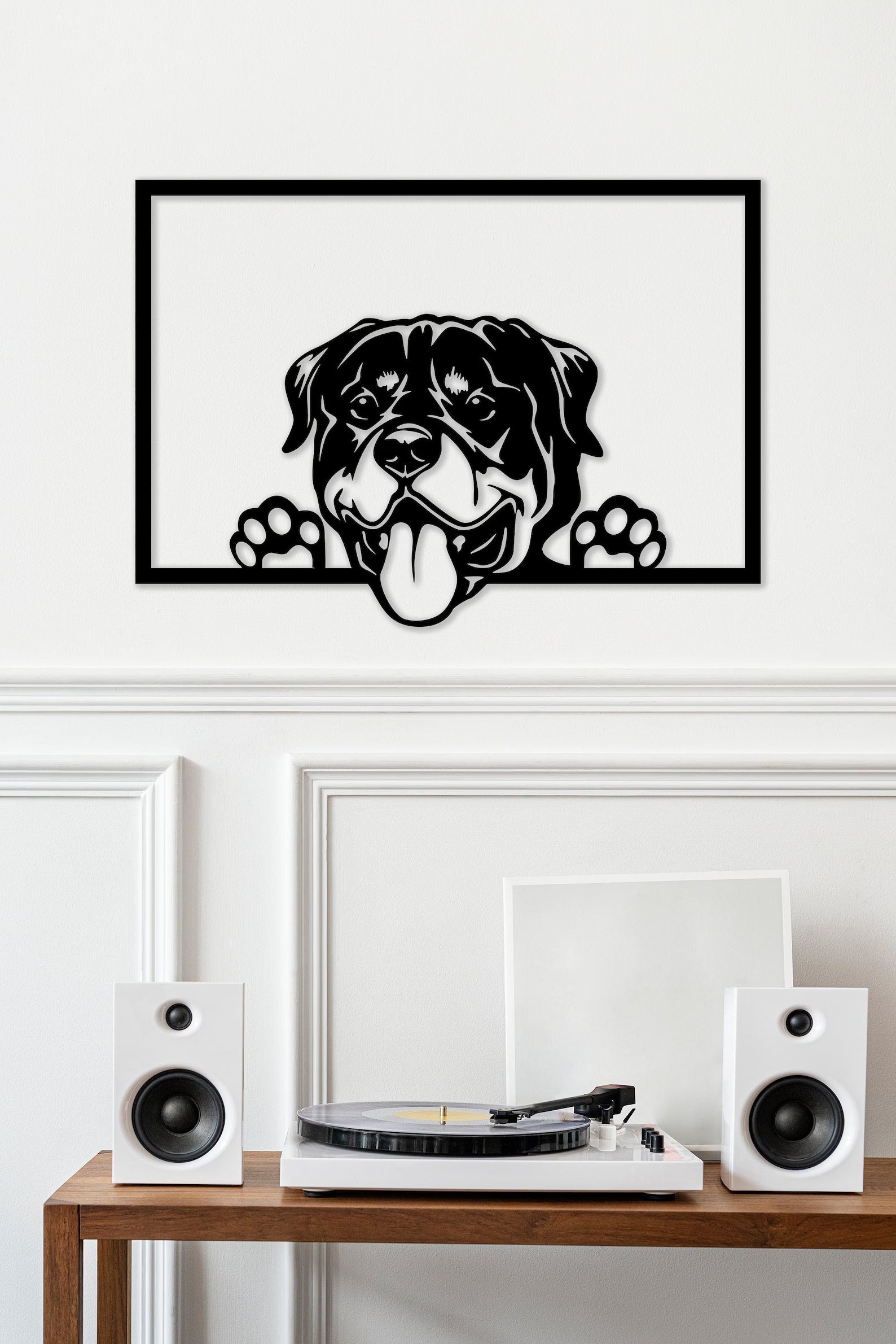 Catel Portret – Tablou Contur Metalic