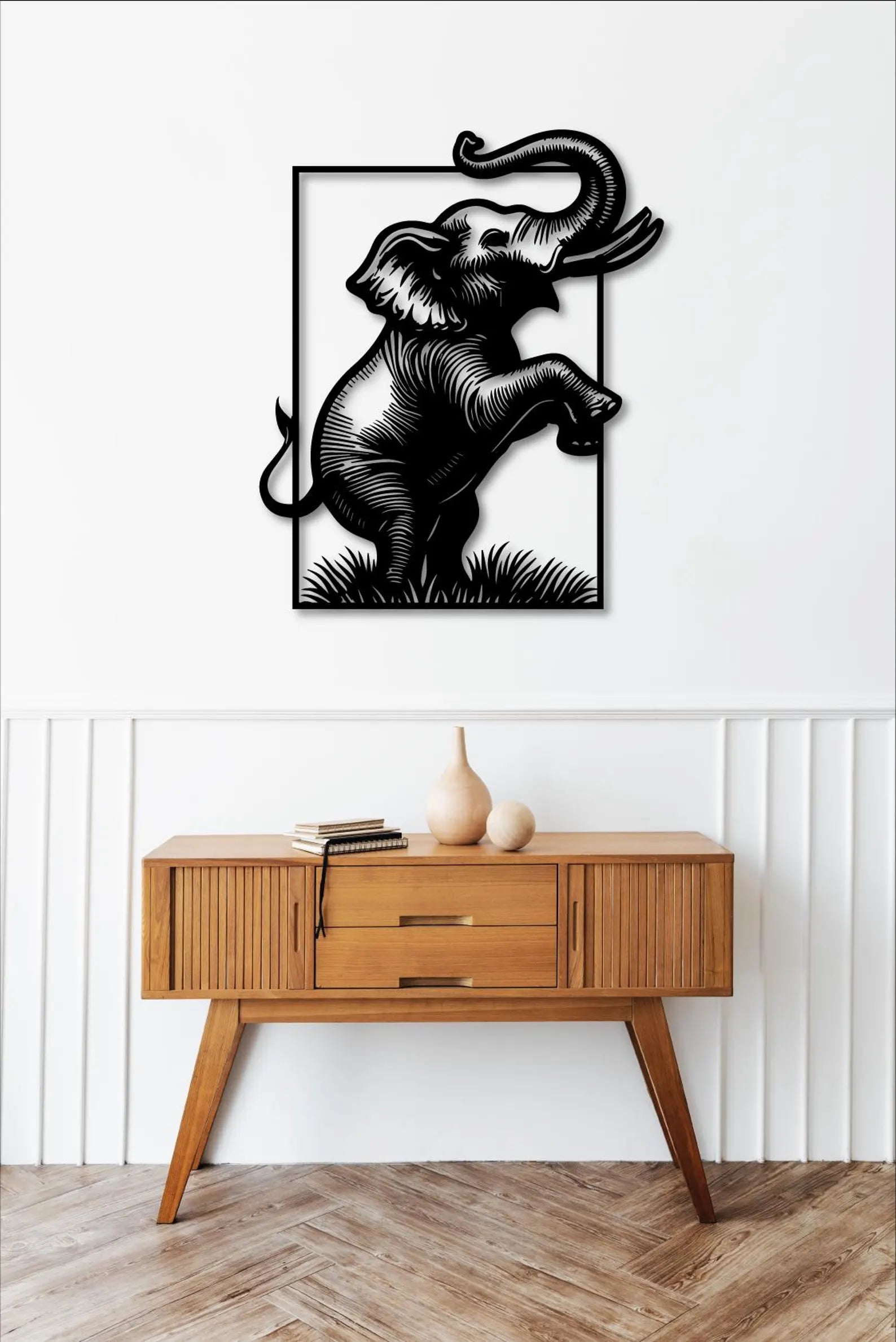 Elefant – Tablou Contur Metalic