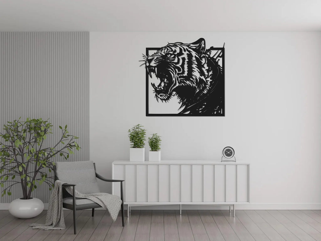 Tigru – Tablou Contur Metalic - FOLDART