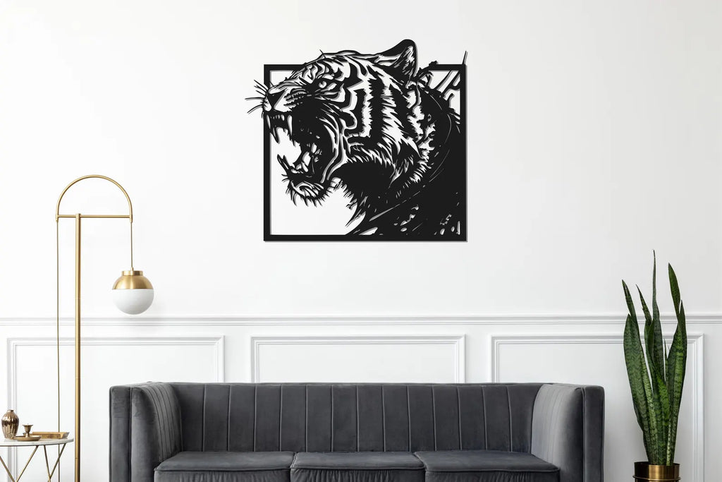 Tigru – Tablou Contur Metalic - FOLDART