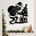 Grinch cu Brad si Cadouri – Tablou Contur Metalic - FOLDART
