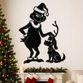 Grinch cu Max 2 – Tablou Contur Metalic - FOLDART