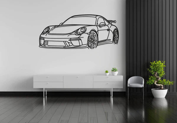 PORCHE 911 GT3 Model 991 Perspectivă - Tablou Contur Metalic - FOLDART