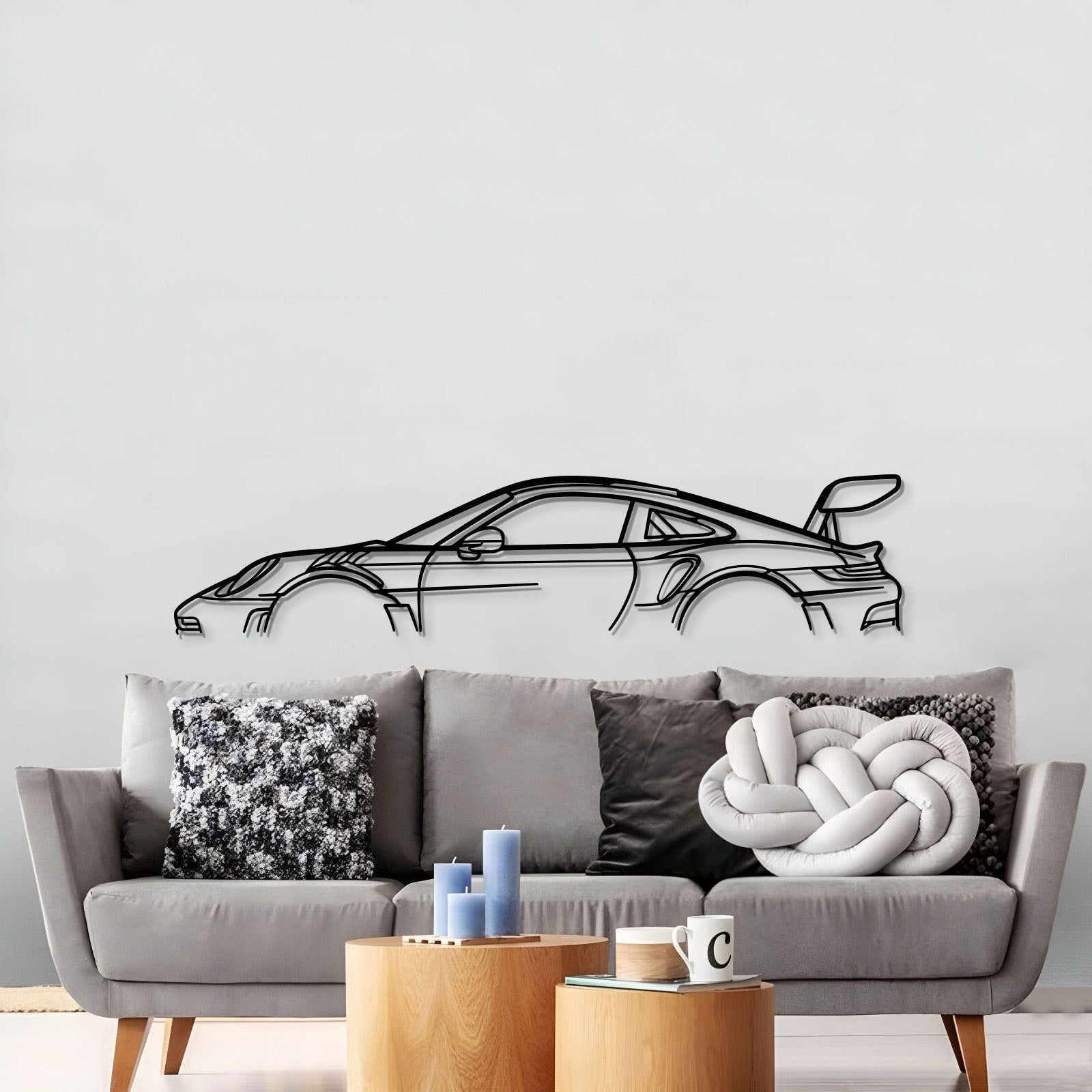 porsche 911 gt3 rs 992 detailed metal wall art