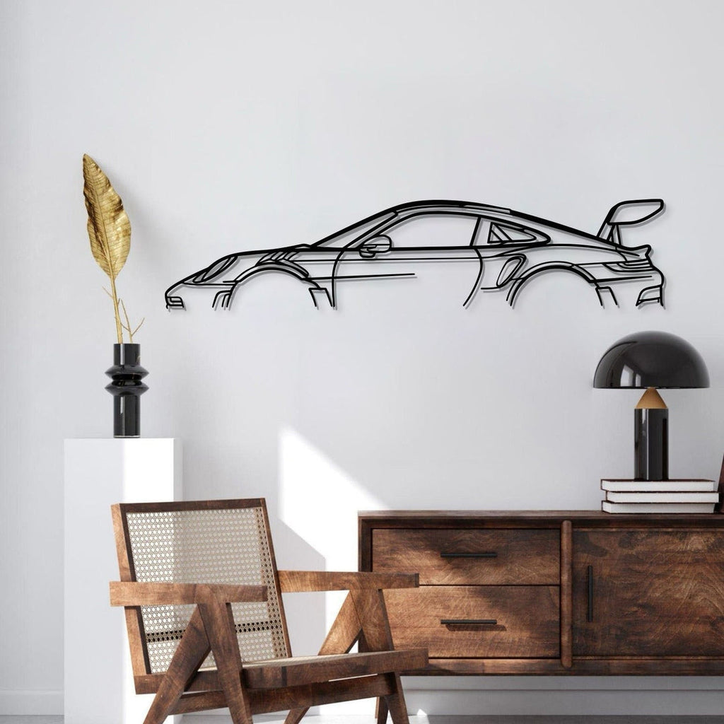 porsche 911 gt3 rs model 992 metal wall decor
