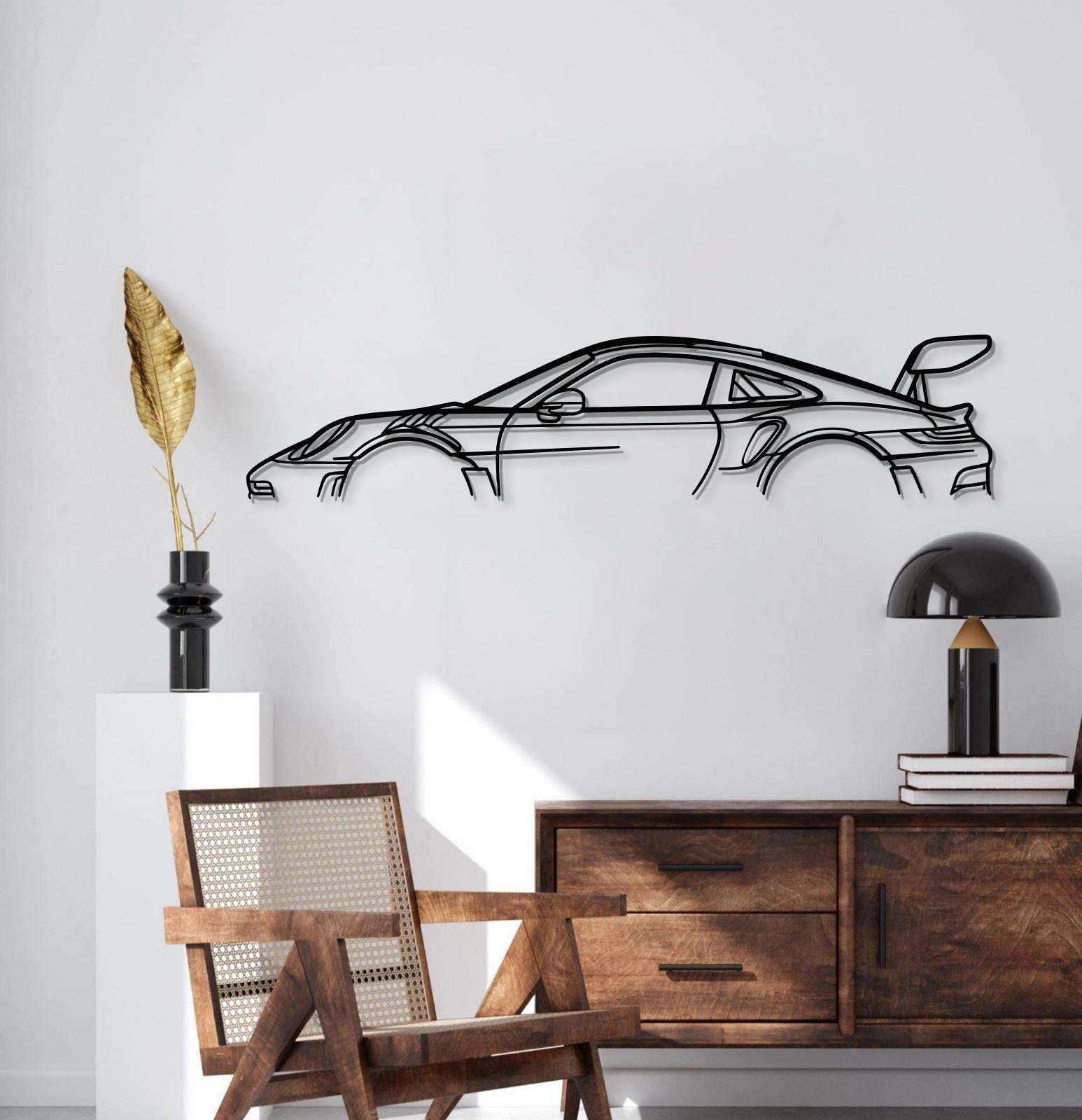 porsche 911 gt3 rs model 992 metal wall decor