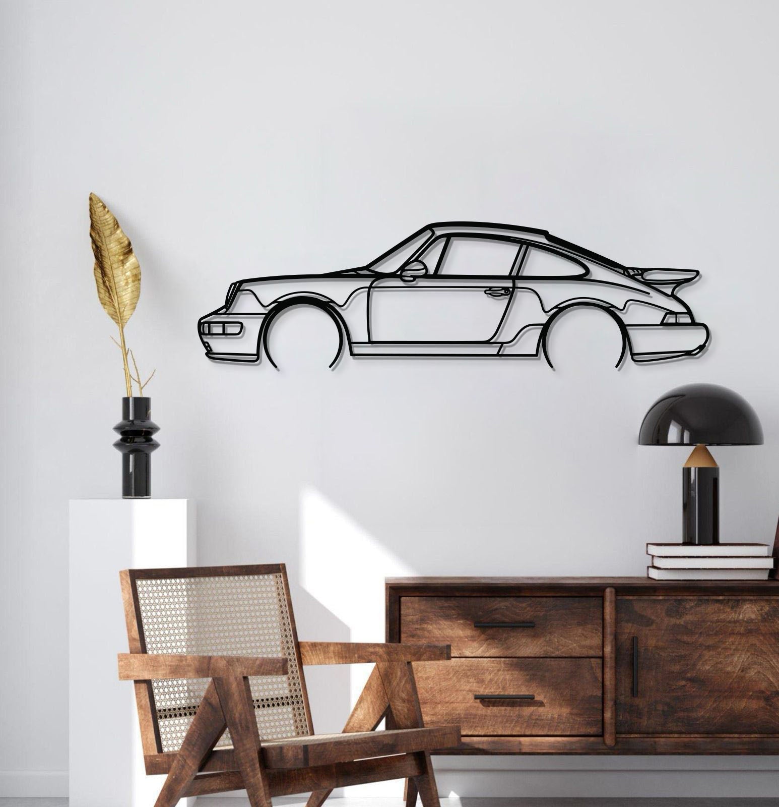 Transform your space with the Porsche 964 Turbo rendered in sleek metal form