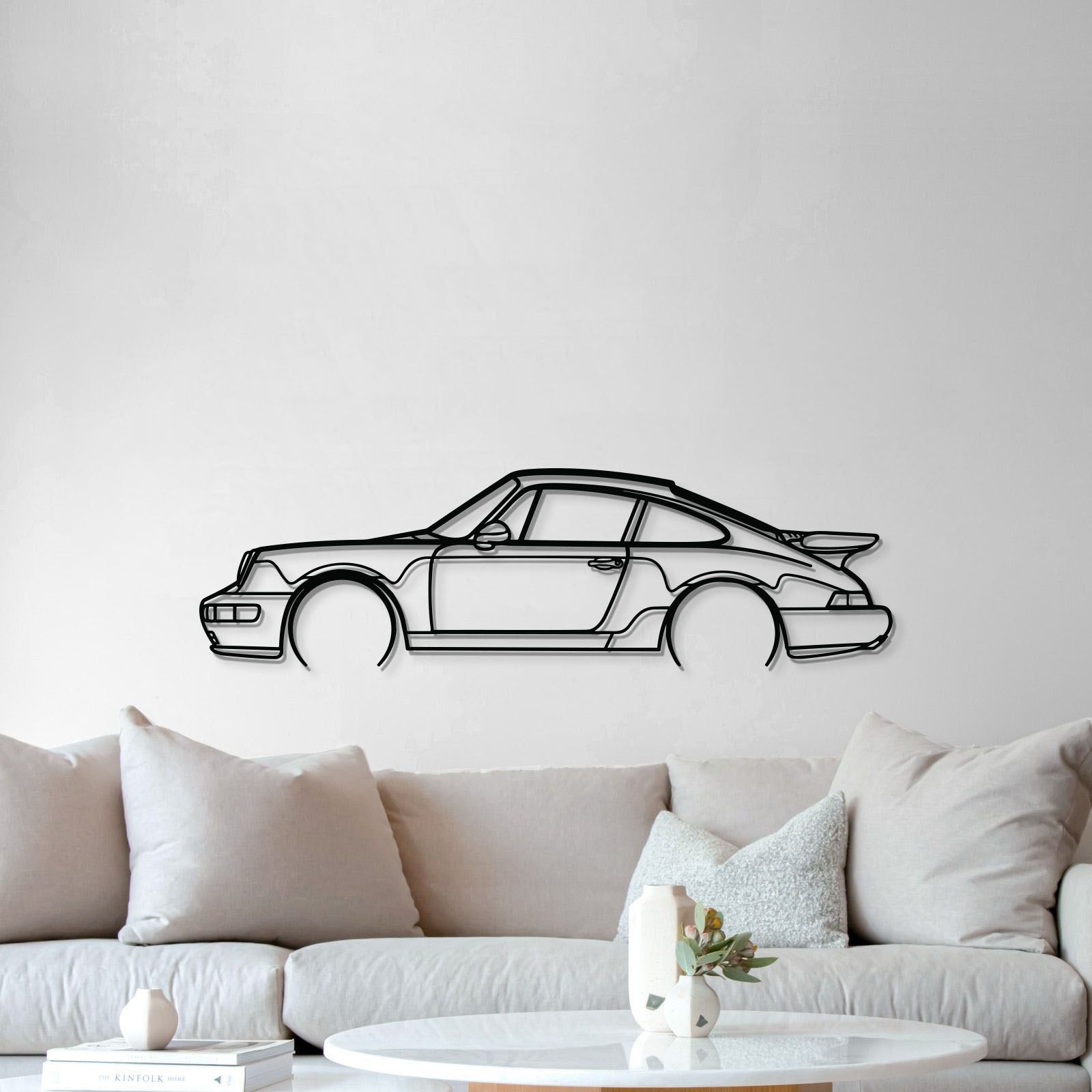 Add classic supercar styling using the Porsche 964 Turbo metal silhouette