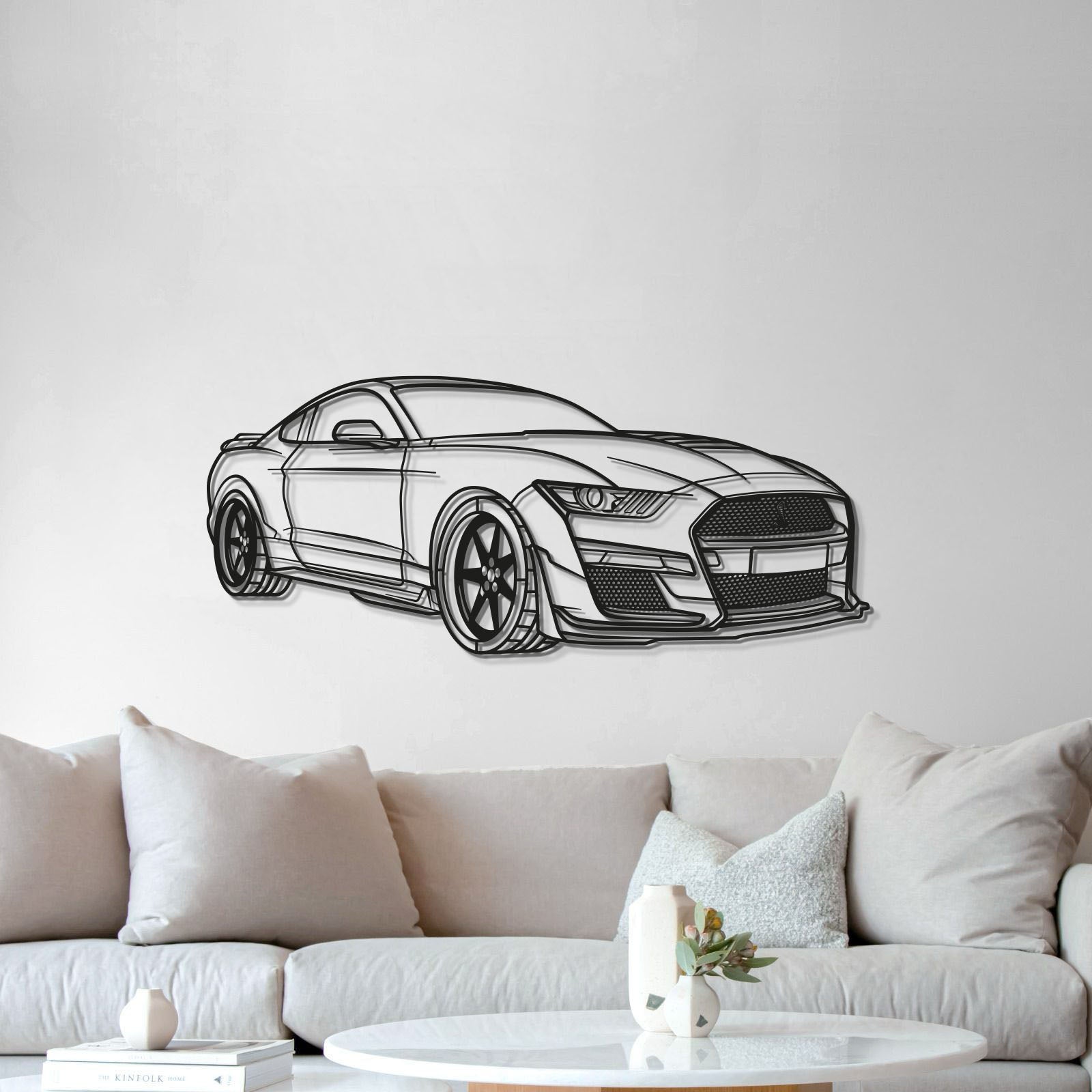 Large Shelby GT500 perspective wall art for garage or man cave